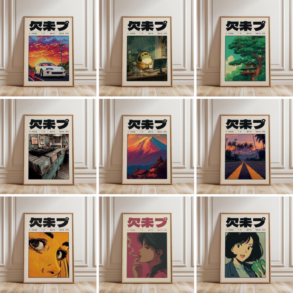 Japanese Lifestyle And Culture - Poster Budaya Pop Vaporwave Tokyo Retro