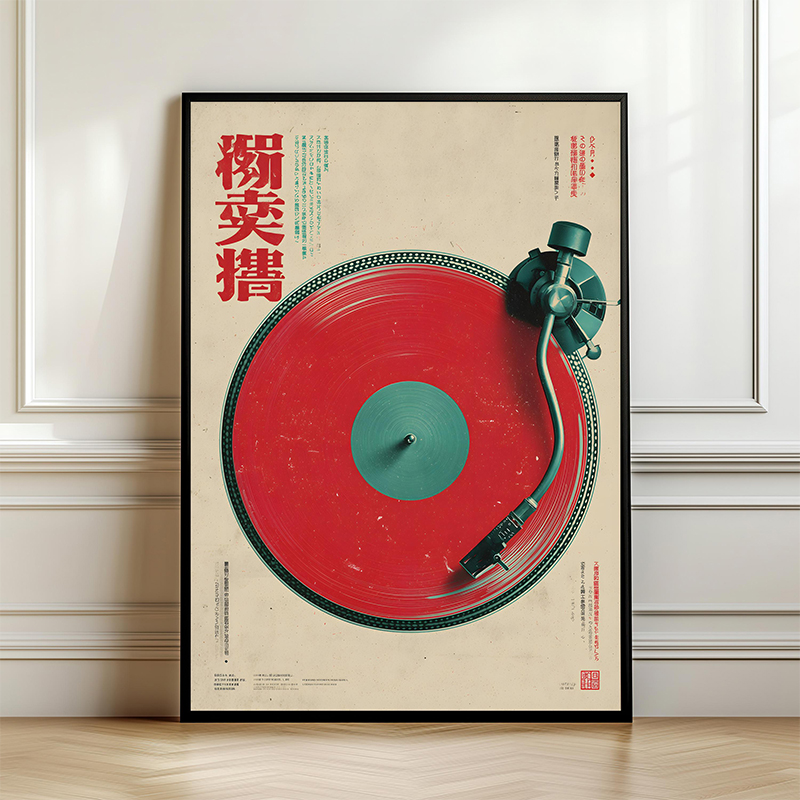 Poster Musik Retro Piringan Hi - Japanese Lifestyle Gifts ulasan dan harga