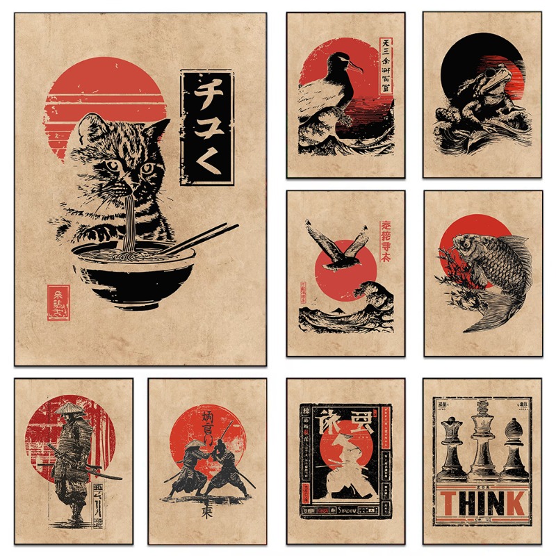 Lukisan Kanvas Poster Vintage  - Japanese Lifestyle Gifts ulasan dan harga