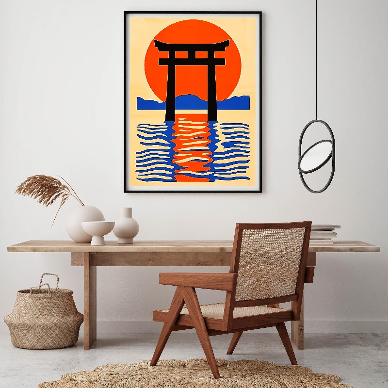 Ilustrasi Jepang Retro Kanvas  - Japanese Lifestyle Gifts ulasan dan harga