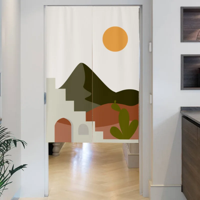 Tirai Pintu Bergambar Pemandan - Noren Curtain Doorway ulasan dan harga