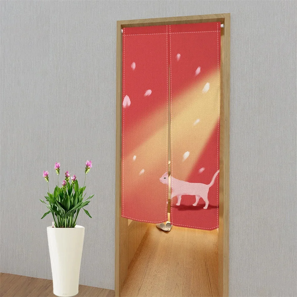 Tirai pintu bunga sakura Jepan - Noren Curtain Doorway ulasan dan harga
