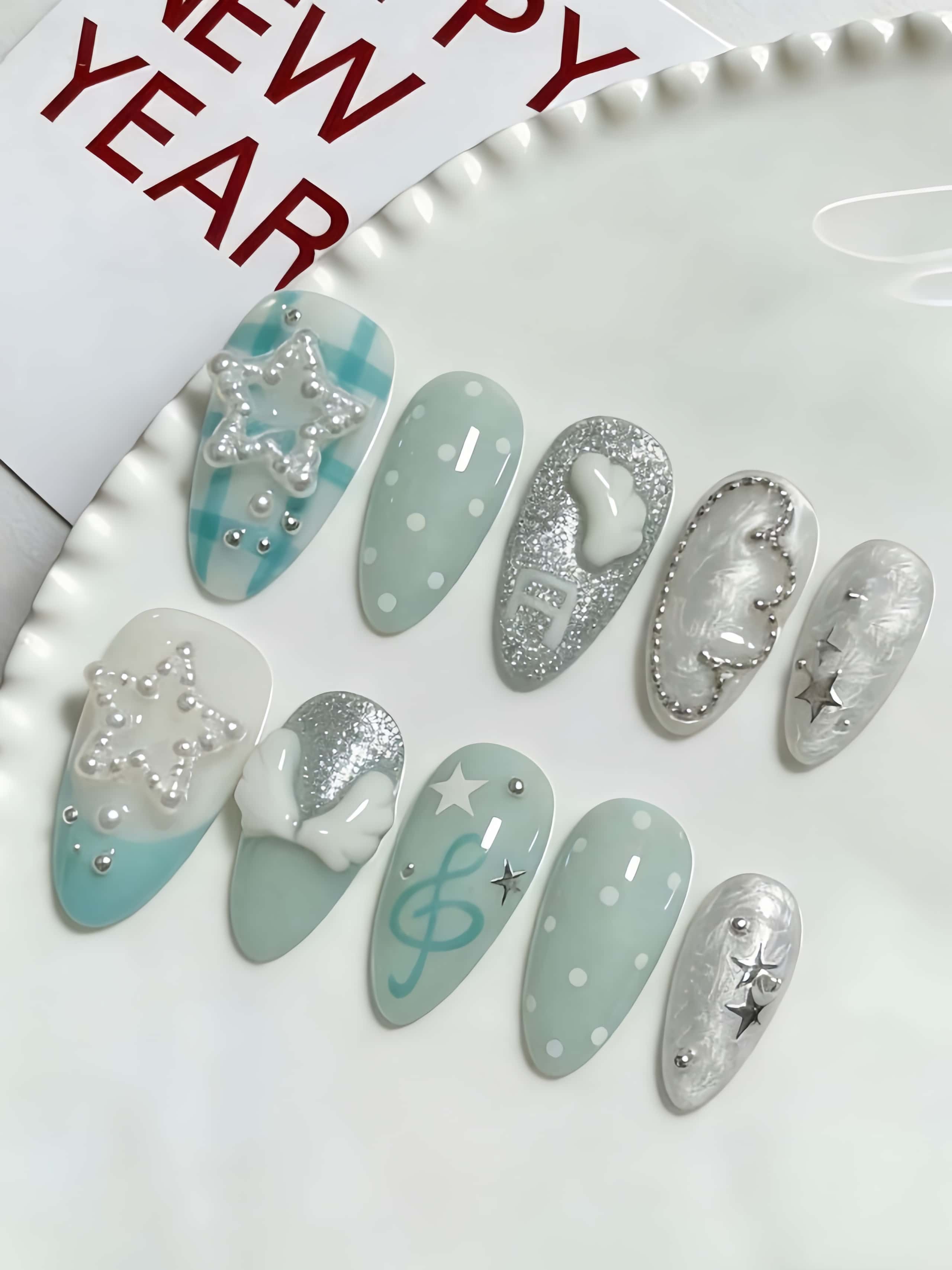 10 buah kuku palsu berbentuk a - Japanese Lifestyle Gifts ulasan dan harga