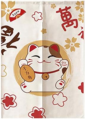 Lucky Cat Noren tirai Jepang,  - Noren Curtain Doorway ulasan dan harga