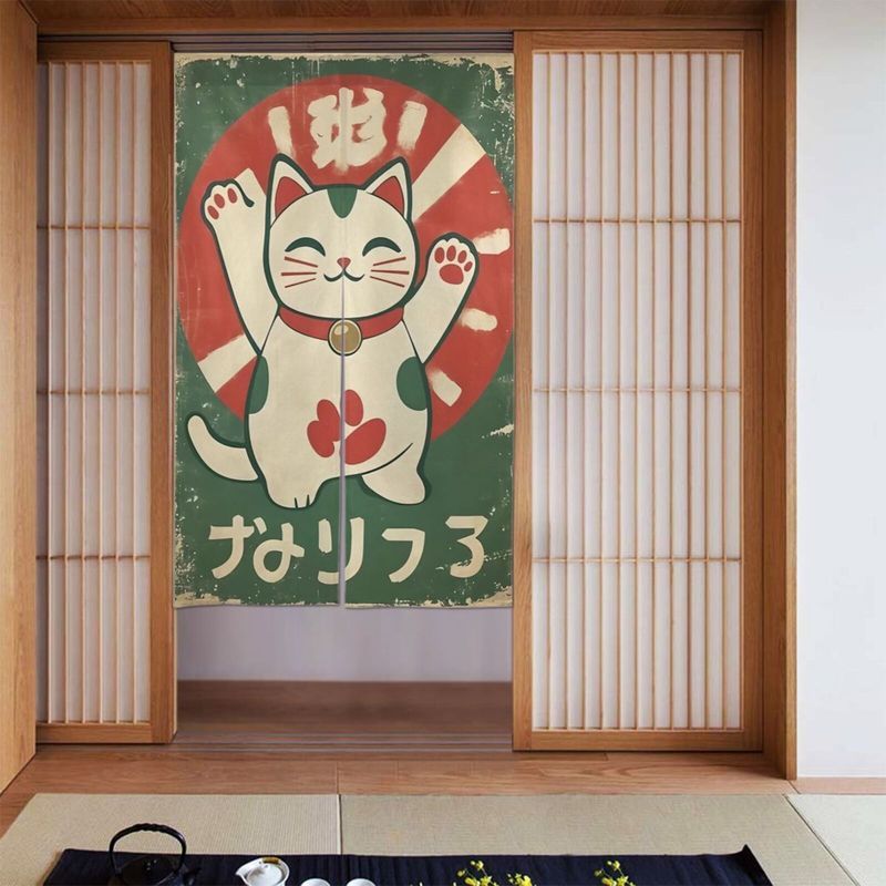 VIKAMA Tirai Pintu Maneki Neko - Noren Curtain Doorway ulasan dan harga