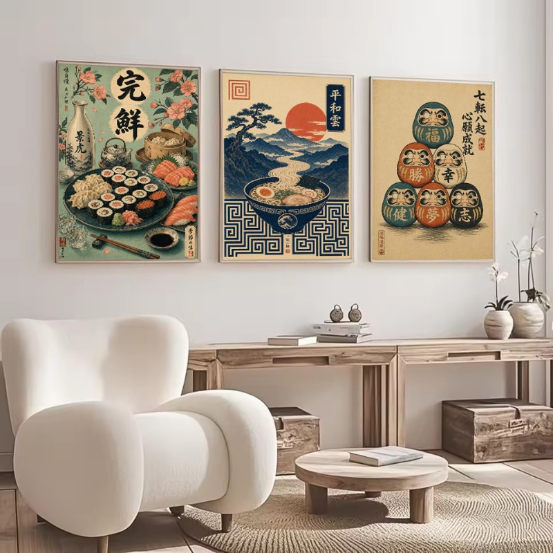 Poster Estetika Sushi Sakura B - Japanese Lifestyle And Culture ulasan dan harga